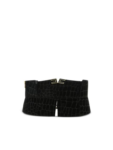 ELISABETTA FRANCHI cut-out enamelled bustier belt