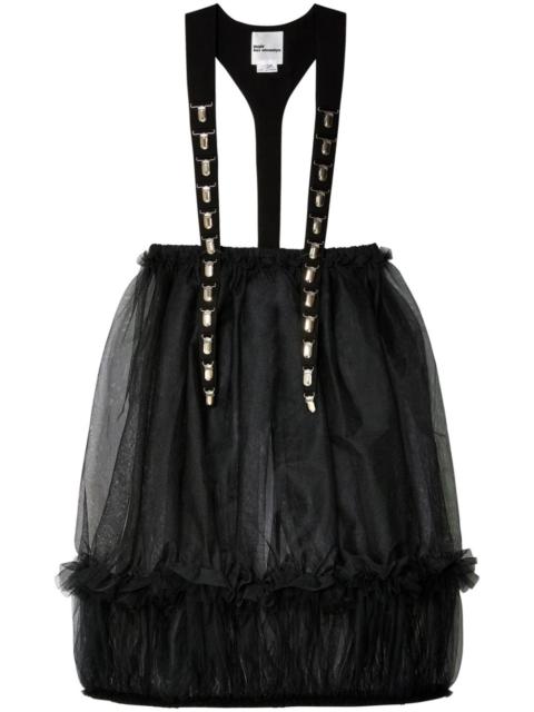 Noir Kei Ninomiya tulle dungaree skirt