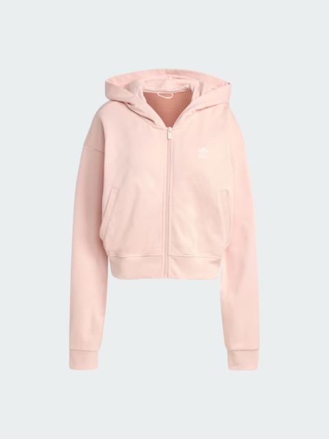 adidas ESSENTIALS FRENCH TERRY CROPPED ZIP HOODIE