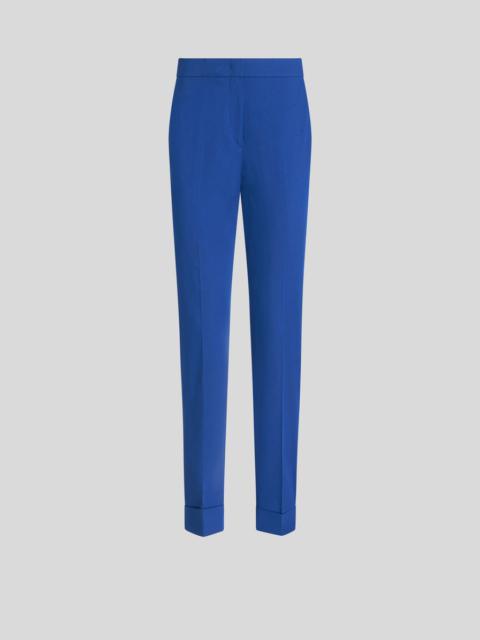 Etro CROPPED STRETCH FABRIC TROUSERS