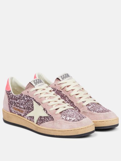 Ball Star glitter suede sneakers