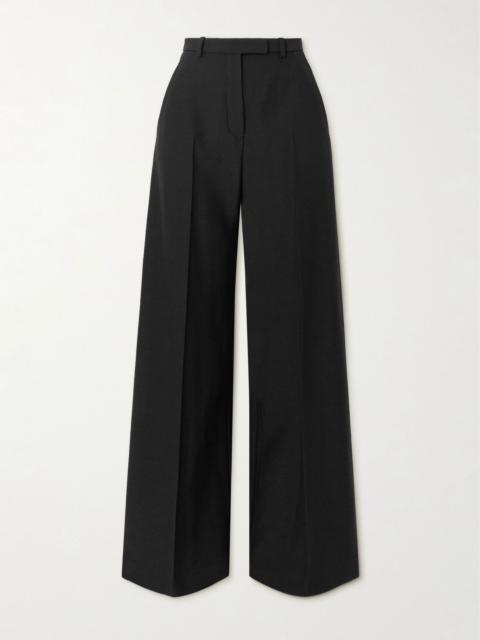 Loro Piana Merino wool flared pants Black
