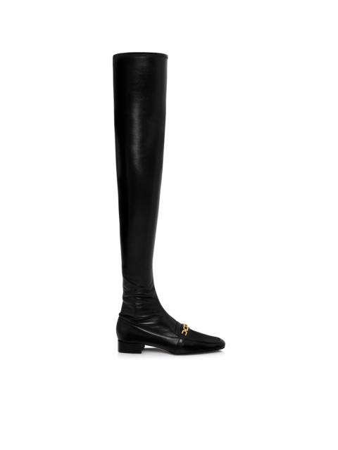 TOM FORD STRETCH NAPPA AND CALF LEATHER WHITNEY OVER THE KNEE BOOT
