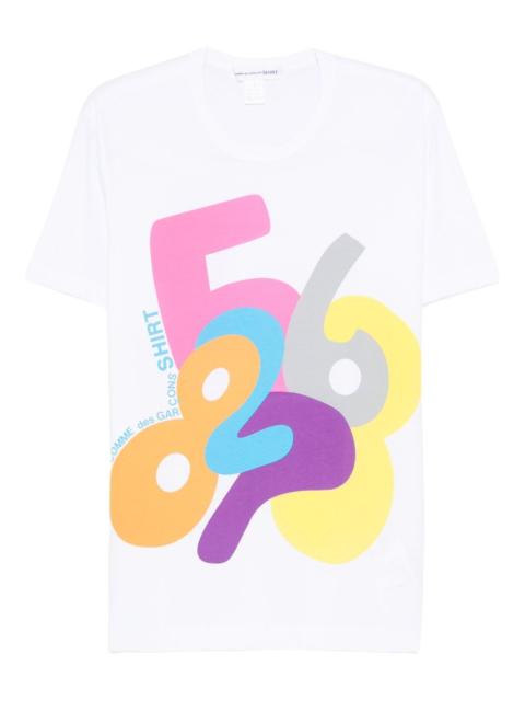 Comme des Garçons SHIRT number print T-shirt