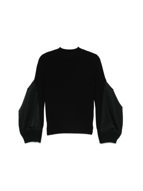 トップス Sacai Cotton Gabardine x Knit Pullover sacai Cotton Gabardine X Knit Pullover | REVERSIBLE