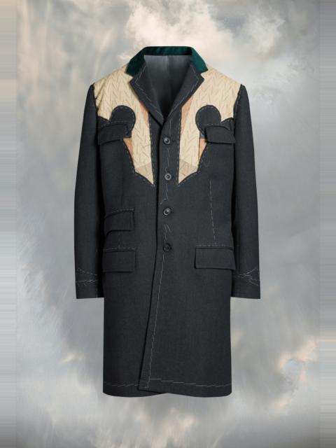 Rorschach yoke wool coat