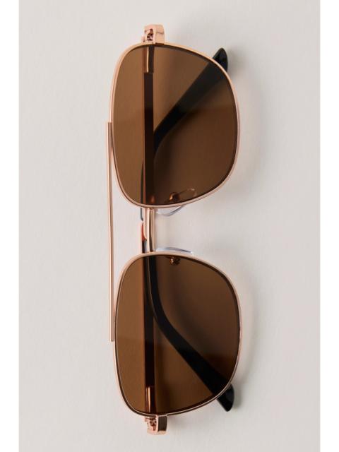 FREE PEOPLE Brooks Metal Aviator Sunglasses