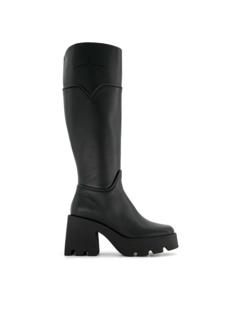 NODALETO Bulla Stormy leather knee boots