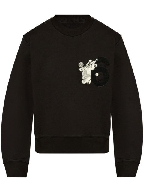 MM6 Maison Margiela bear-patch cotton sweatshirt