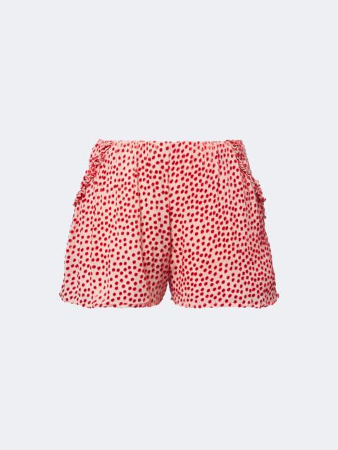 POSSE Elise polka-dot ruffled shorts