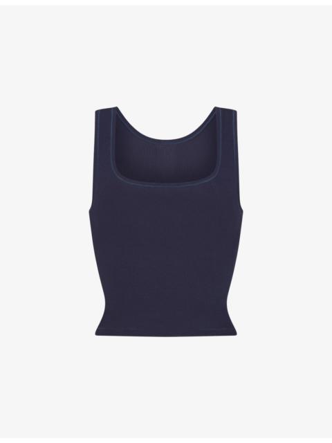 SKIMS Ribbed Scoop-Neck Cotton-Jersey Tank Top