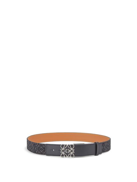 Anagram belt in jacquard and calfskin