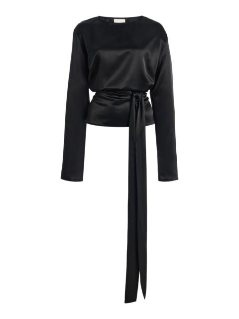 Paris Georgia Alba Bow Satin Top