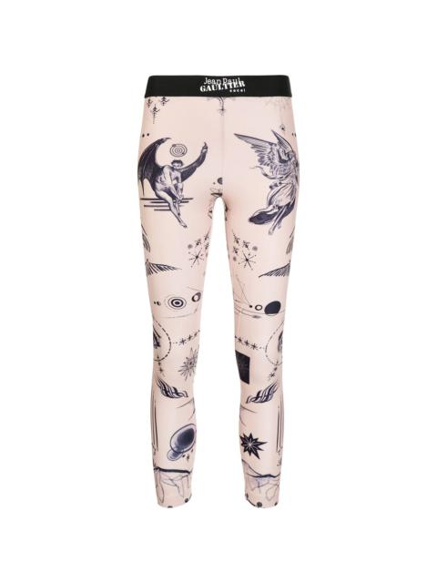 graphic-print skinny trousers