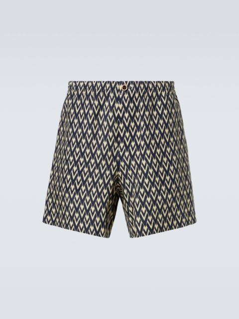 Valentino Toute La V linen Bermuda shorts