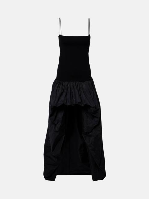 Stella McCartney Asymmetric crêpe and jersey gown