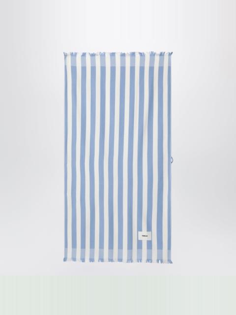 TEKLA Light blue/white striped beach towel