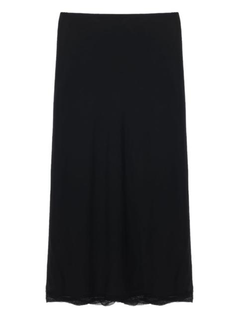 TOTEME satin midi slip skirt
