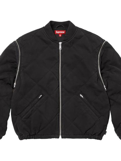 Supreme Zip-Off Sleeve Quilted Bomber Jacket "Black" SU26991