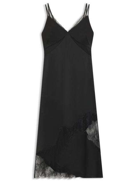 BOSS SATIN SLIP DRESS WITH LACE DETAILS