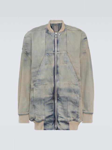 Rick Owens DRKSHDW panelled 산 세척 데님 재킷