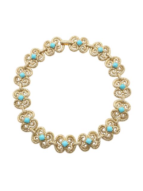 DAVID WEBB Turquoise Scroll Collar Necklace