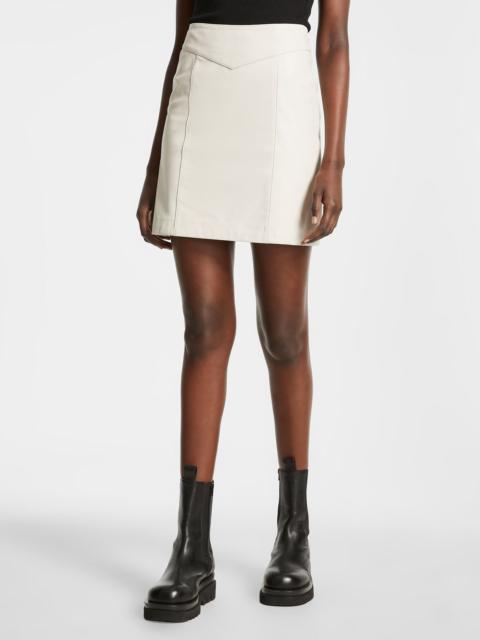 Ksubi VIVIAN LEATHER SKIRT OFF WHITE