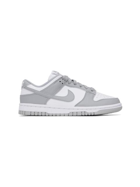 White & Gray Dunk Low Next Nature Sneakers