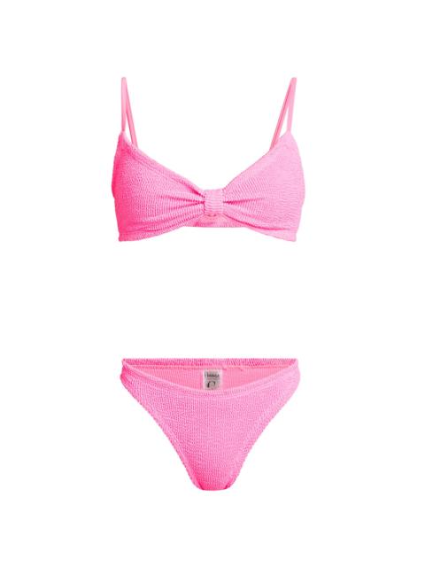 Hunza G Women's Alicia Textured Knit Bikini - Bubblegum