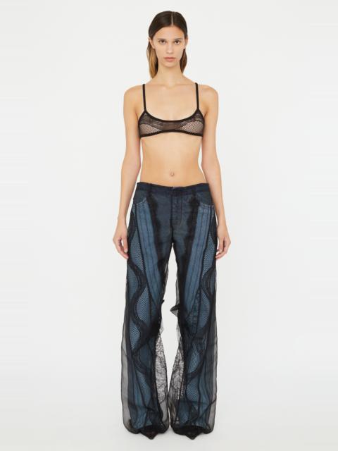 CHRISTOPHER ESBER Encased Lace Denim Jeans black