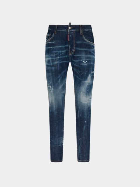 DSQUARED2 DARK TOPPA WASH SKATER JEANS