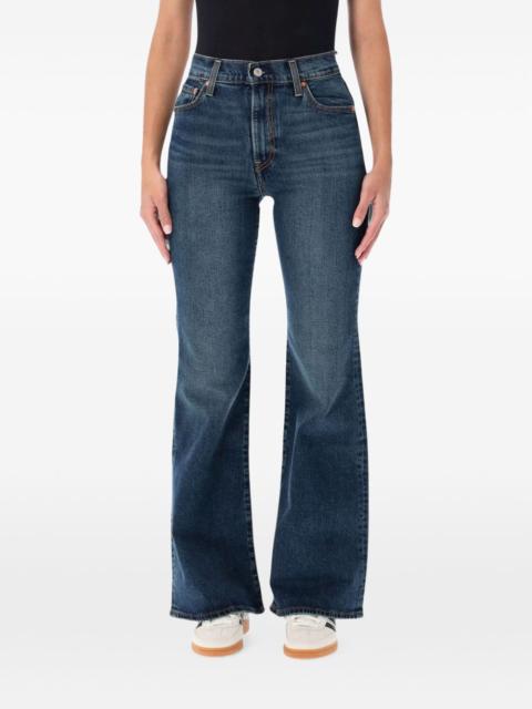 Levi's Ribcage mid-wash flared jeans