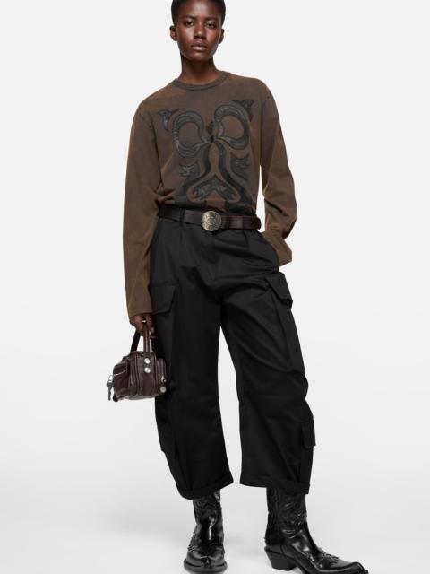 Acne Studios Printed t-shirt - relaxed fit - Dark brown/black