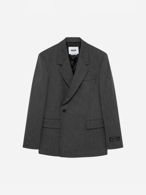 MSGM Double-breasted pinstripe jacket