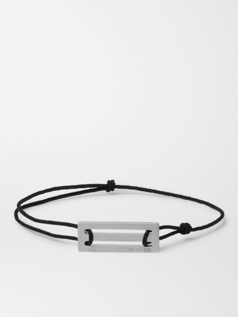 le gramme Le 25/10 Cord and Sterling Silver Bracelet Black