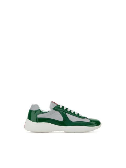 Prada PRADA Green/Silver Patent Leather & Technical Fabric America