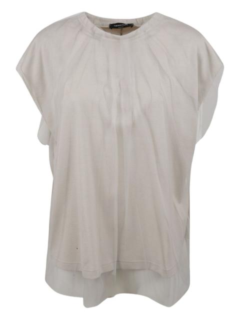 FABIANA FILIPPI tulle overlay T-shirt