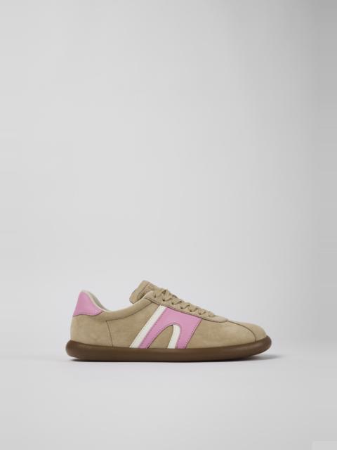 CAMPER Pelotas Soller Beige Nubuck/Leather Sneaker for Women