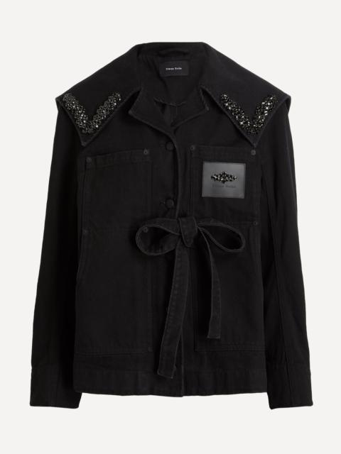 Simone Rocha Sailor Collar Workwear Bow Jacket