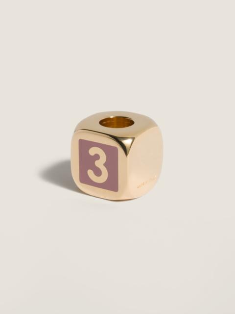 Miu Miu Enameled metal dice charm