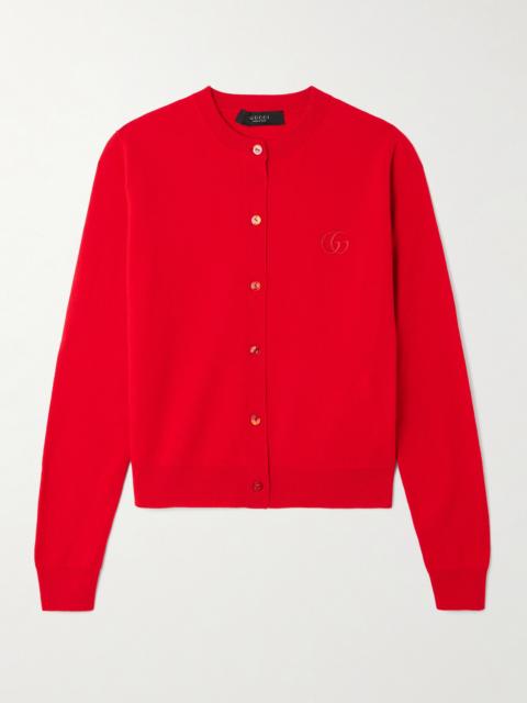 GUCCI Embroidered Wool Cardigan