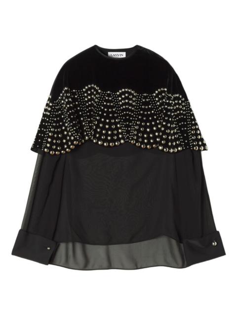 Lanvin beaded velvet top