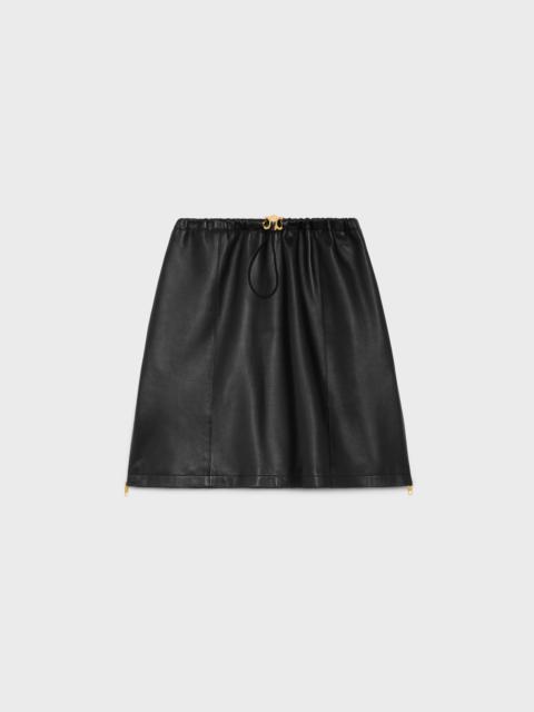 CELINE Athletic skirt in plongé Lambskin