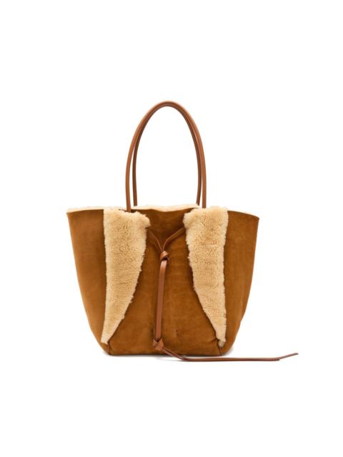GABRIELA HEARST Marija shearling drawstring tote bag