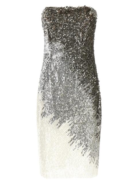 ELISABETTA FRANCHI Metallic Tulle Dress