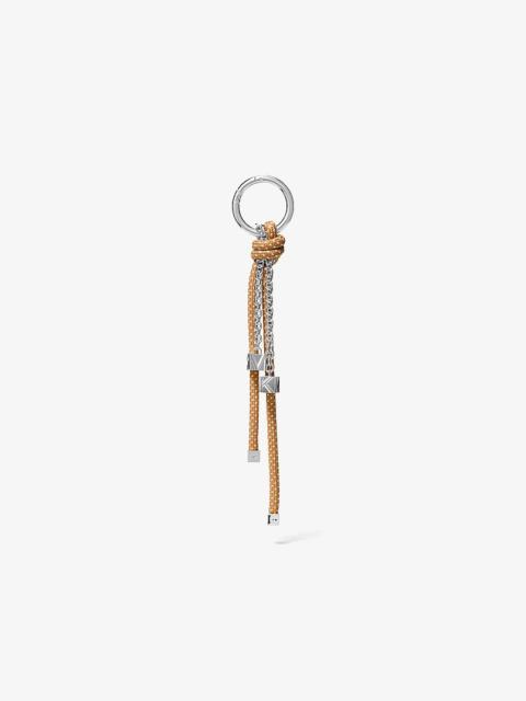 MICHAEL KORS Silver-Tone and Speckled Cord Bag Charm
