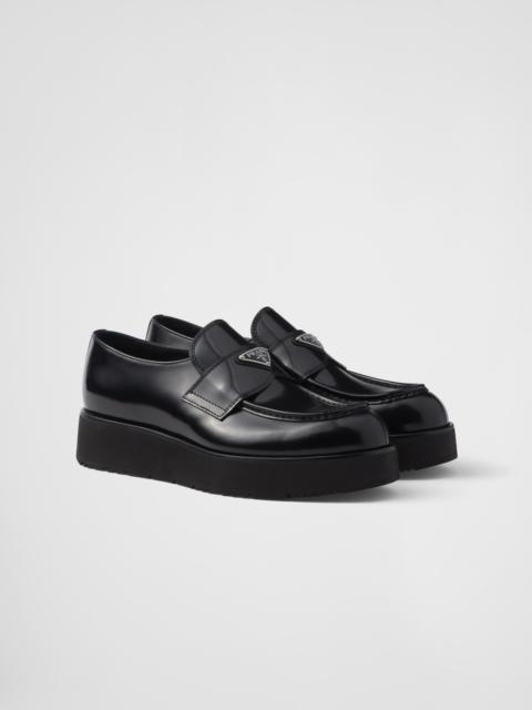 Prada Brushed leather loafers