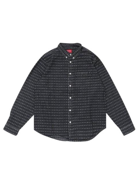 Supreme Supreme Jacquard Logos Denim Shirt 'Black' - SS20S28 BLACK