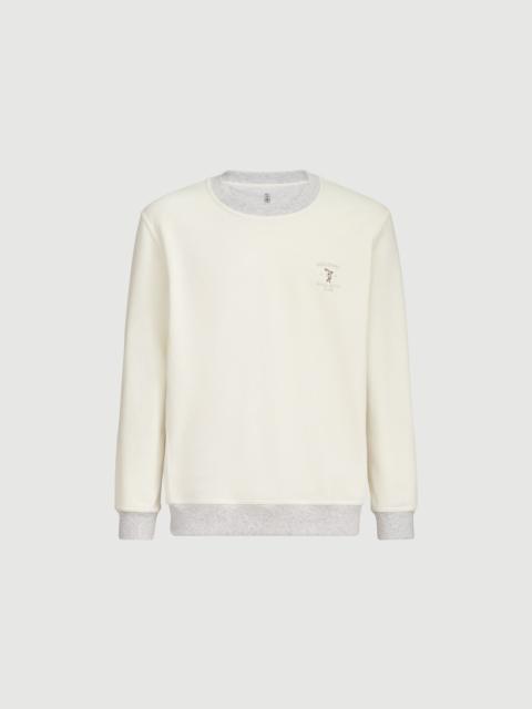 Brunello Cucinelli Cotton French terry sweatshirt with embroidery