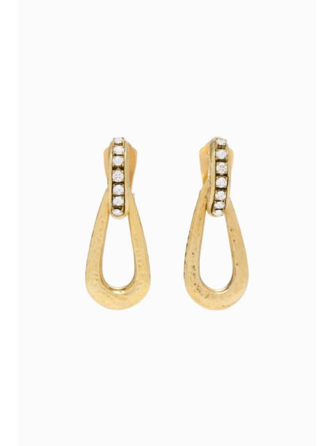 ULLA JOHNSON Chunky Teardrop Earring w/Pave
